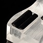 Органическое стекло кольцевые дисплеи, черным бархатом, поворот прямоугольника, 37x59x19 мм
