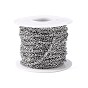 304 chaînes de câbles en acier inoxydable, soudé, avec bobine, Ovale Plat