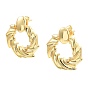 Rack Plating Brass Stud Earrings, Ring