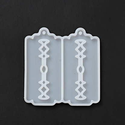 DIY Pendant Silicone Molds, Resin Casting Molds, For UV Resin, Epoxy Resin Jewelry Making, Rectangle Blade Shape