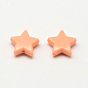 Opaque Acrylic Star Beads, 14x14x5mm, Hole: 2mm, about 1100pcs/500g