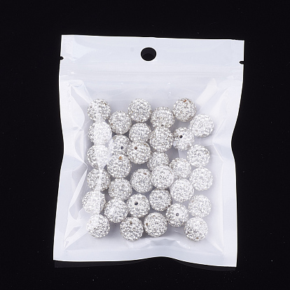 Bolsas de plástico con cierre de película de perlas, bolsas de embalaje resellables, con orificio para colgar, sello superior, Rectángulo