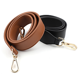 PU Leather Bag Strap, Single Shoulder Belts, with Zinc Alloy Swivel Clasps, for Bag Straps Replacement Accessories, Light Gold