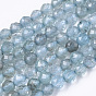 Natural Apatite Beads Strands, Round, Faceted