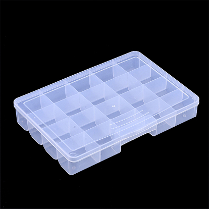 Plastic Bead Storage Containers, 20 Compartments, Rectangle