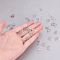 NBEADS Alphabet Pendants A-Z Letter Charms Platinum Plated Alloy Pendants for Necklace Bracelets Jewelry Making