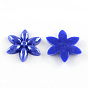 Pearlized Plated Opaque Glass Cabochons, Flower