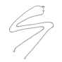 Fabrication de colliers en chaîne à maillons texturés en argent sterling plaqué rhodium, pour la fabrication de colliers prénom, avec fermoirs à ressort et tampon s