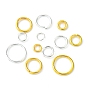 520Pcs 12 Sizes Brass Open Jump Rings Sets, Round Ring