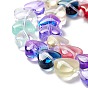 Transparent Glass Beads Strand, Heart