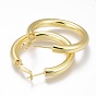 Brass Hoop Earrings, Long-Lasting Plated, Ring