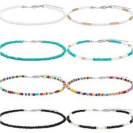 Collier ras de cou court en perles boho - bijoux en perles colorées à la mode faits à la main