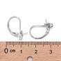 925 Sterling Silver Leverback Earring Findings, with Cup Pearl Peg Bails Pin and Loop, for Half Drilled Beads