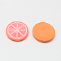 Cabochons décodés décodés en résine pomelo, nourriture imitation, 15x2.5mm