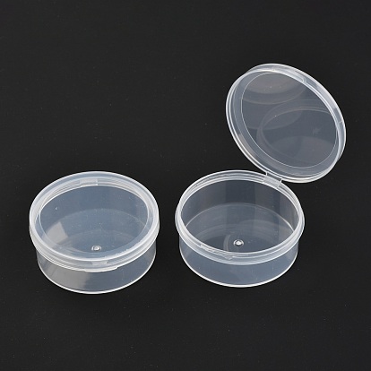 PP Plastic Storage Box, Round with Siamese Cover, for Store Makeup