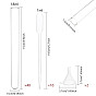 BENECREAT 18ml Transparent Glass Test Tubes Lab Clear Test Tube with Paper Labels, Funnels and Pipettes for Crafts Jewelry Beads Scientific Lab Seed Liquid Storage
