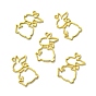 Alloy Open Back Bezel Pendants, For DIY UV Resin, Epoxy Resin, Pressed Flower Jewelry, Rabbit