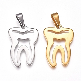 304 Stainless Steel Pendants, Tooth