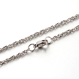 304 Stainless Steel Rope Chain Necklaces