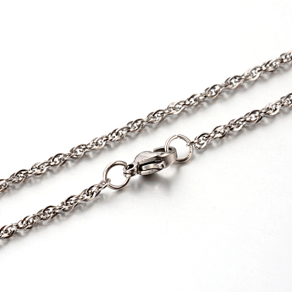 304 Stainless Steel Rope Chain Necklaces