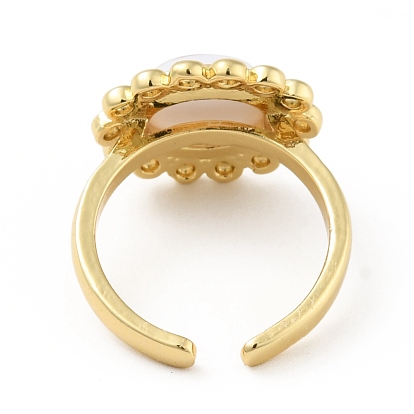 Акриловое кольцо-солнце со злым глазом, открытое кольцо-манжета, настоящие позолоченные украшения из латуни для женщин, без кадмия и без свинца