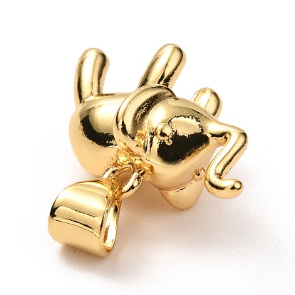 Brass Charms, Long-Lasting Plated, Elephant