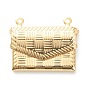 Brass Locket Pendants, Photo Frame Pendants for Necklaces, Long-Lasting Plated, Hand Bag Shape