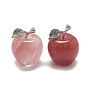 Gemstone Display Decorations, with Rhinestone and Alloy Findings, Apple, Platinum, Crystal
