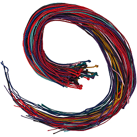 Gorgecraft 40 pcs 10 couleurs fabrication de collier de cordon de polyamide, pour la fabrication de colliers avec pendentif en jade fait à la main, cordon de corde de collier tressé réglable