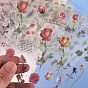 Waterproof Plastic Self Adhesive Stickers, Flower Pattern