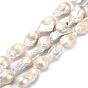 Hebras de perlas keshi de perlas barrocas naturales, perla cultivada de agua dulce, lágrima