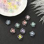 30Pcs 6 Colors Transparent Acrylic Beads, Bead in Bead, Flower