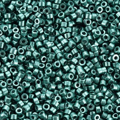 Glass Cylinder Beads, Seed Beads, Metallic Colours, Baking Paint, Round Hole