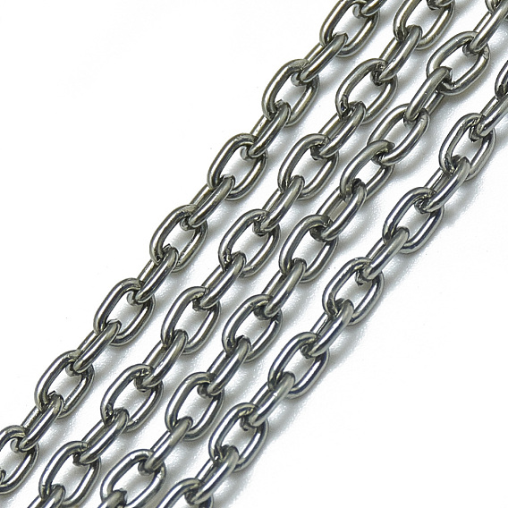 Chaînes de câbles en aluminium, non soudée, ovale
