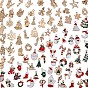 100шт рождественские подвески из эмали из сплава, золотые, разнообразные
