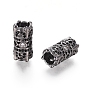Micro cuivres ouvrent zircone cubique perles européennes, Perles avec un grand trou   , colonne