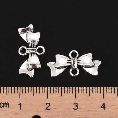 Maillons / connecteurs en alliage, sans plomb et sans cadmium, bowknot, Longueur 20mm,  largeur de 10 mm, épaisseur de 3mm, Trou: 2mm