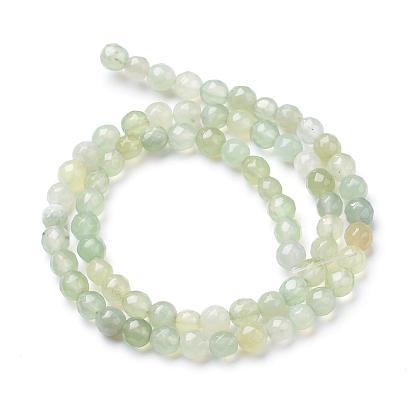 Natural New Jade Bead Strands, Faceted Round