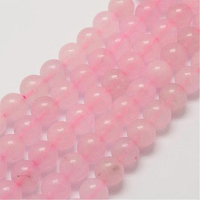 Природного розового кварца нитей бисера, круглые, окрашенные