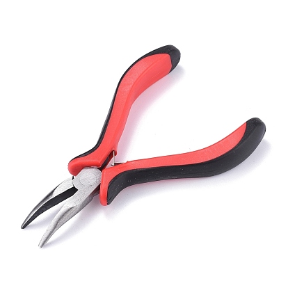Carbon Steel Jewelry Pliers, Bent Nose Pliers, Polishing, 130mm
