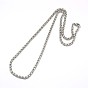 304 Stainless Steel Wheat Chain Necklace Making, 19.88 inch (505mm), 4mm