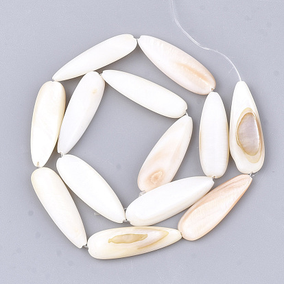 Freshwater Shell Beads Strands, Drop