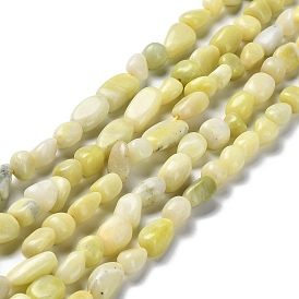 Chapelets de perles en jade naturel, nuggets