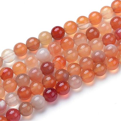 Natural Carnelian Bead Strands, Round