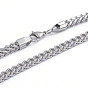 Cadena de trigo unisex 304 de acero inoxidable, Conjuntos de joyas de collar y pulsera de cadena de cola de zorro, con cierre de langosta