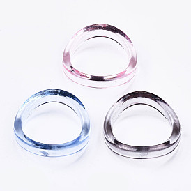 Transparent Acrylic Finger Rings, Twist