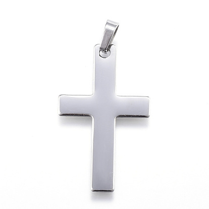 Revestimiento iónico (ip) 304 colgantes de acero inoxidable, cruz latina