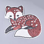 Computerized Embroidery Cloth Iron on/Sew on Patches, with Paillette/Sequins, Appliques, Costume Accessories, Fox