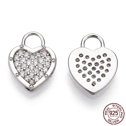 925 серебро из микрочипов с кубическим цирконием, с печатью s925, сердце прелести, без никеля 