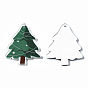 Pendentifs acryliques imprimés transparents, sur le thème de Noël, arbres de Noël